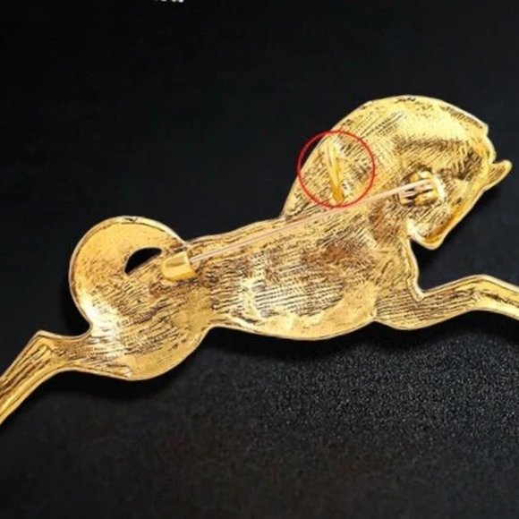 Large size horse brooch pin pendant - Picture 8 of 8